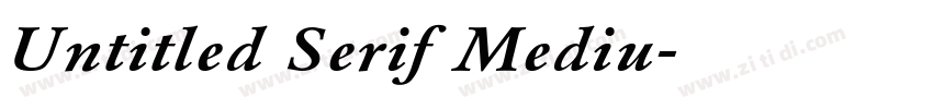 Untitled Serif Mediu字体转换